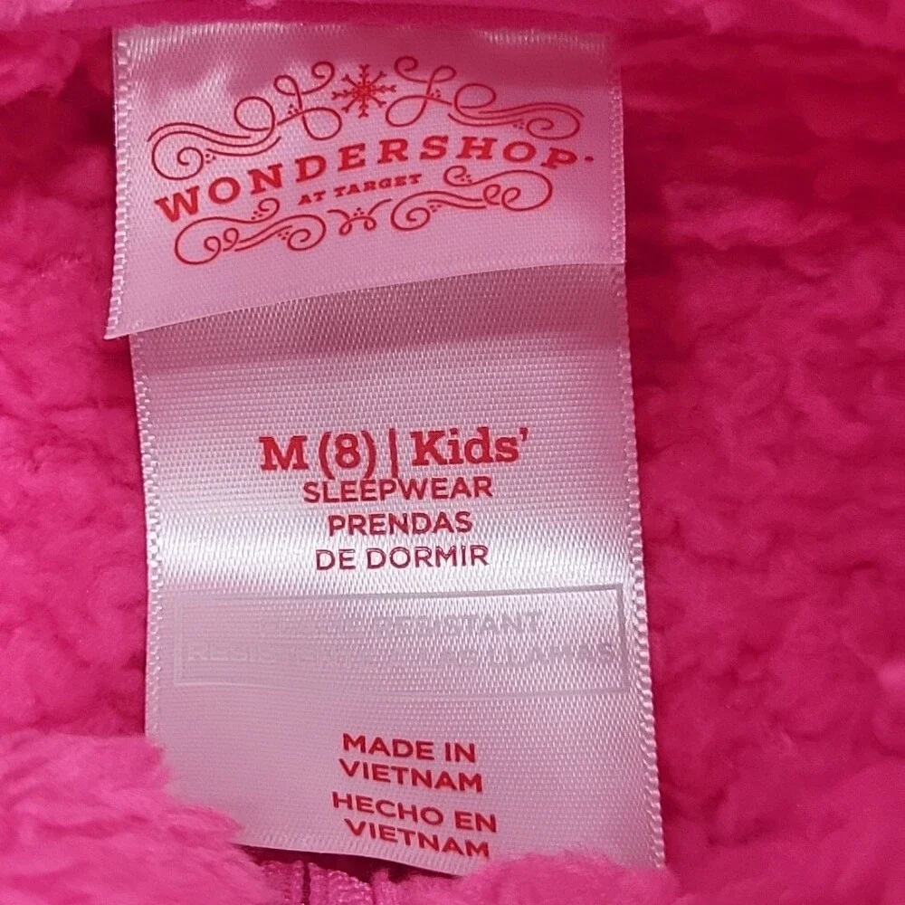 Wondershop Boys Girls Pajama Pullover Sherpa Sweatshirt Sweater Medium 8 Pink